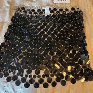 12th Tribe DIANA BLACK DISCO SKIRT